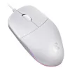 Rato com fios DEFENDER AZORA MB-24 — rato ótico USB ambidestro, 1200 dpi, 3 modos de resolução, branco, 109×86×34 mm