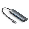 Hub USB-C 5-em-1 Vention 100W PD 5Gbps 4K@60Hz