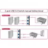 DeLOCK 87667 USB 3.0 Comutador de partilha bidirecional de 2 portas