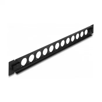 Patch panel DeLOCK 19 polegadas D-Type 12 portas sem ferramentas preto