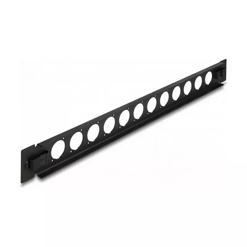 Patch panel DeLOCK 19 polegadas D-Type 12 portas sem ferramentas preto