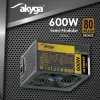 Fonte de alimentação ATX Akyga Ultimate AK-U4-600 600 W, 80 PLUS Bronze, PFC ativo, ventoinha de 120 mm