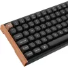 Keychron K2 HE (preto/madeira, layout DE, Gateron Double-Rail Magnetic Nebula, estrutura em alumínio)