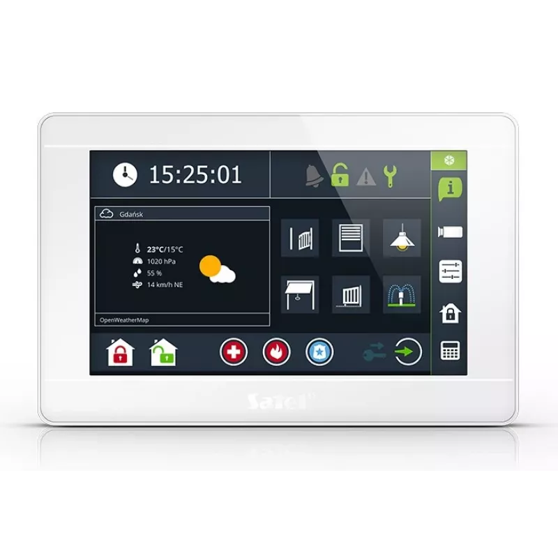 SATEL TECLADO INT-TSI-W GRÁFICO 7 POLEGADAS (BRANCO)