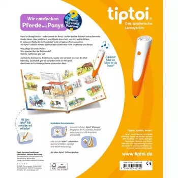 tiptoi Porquê? Porque? Para quê? Descobrimos cavalos e póneis, livro educativo