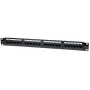Intellinet Patch Panel, Cat5e, UTP, 24 portas, 1HE, preto, IEEE 802.3, IEEE 802.3ab, IEEE 802.3u, 10/100/1000Base-T(X), Gigabit Ethernet, RJ-45, dourado, Cat5e