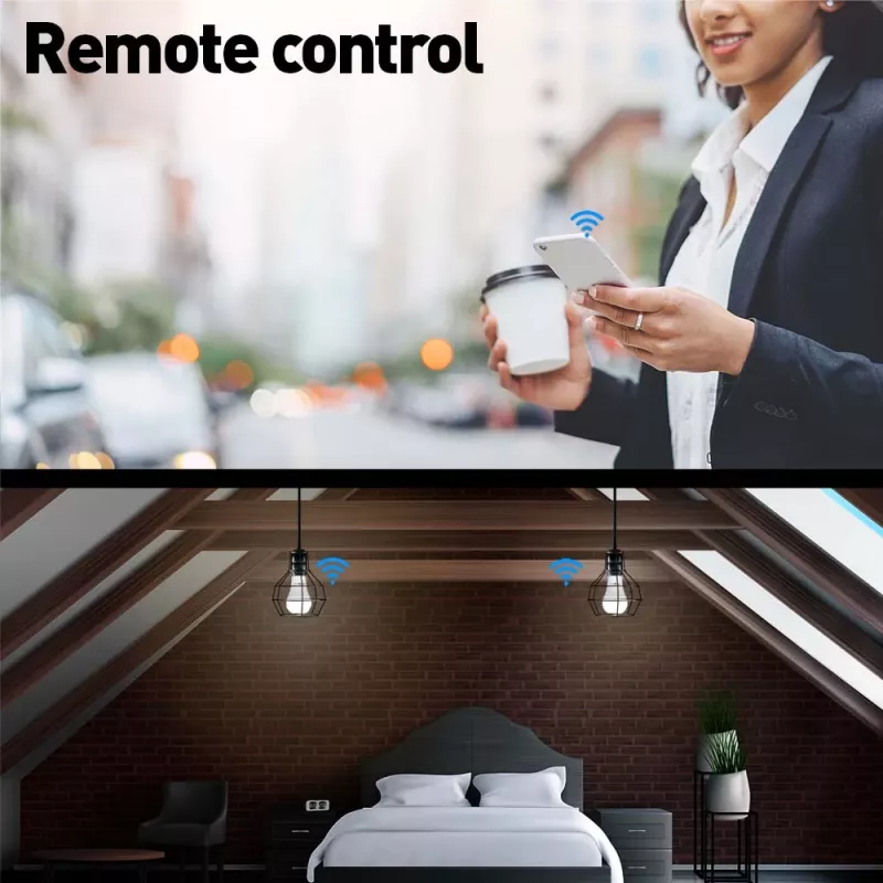 Lâmpada Smart WiFi Tellur TLL331341 9W RGB dimmer — Wi‑Fi RGB LED 9W, regulável