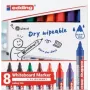 Marcador de quadro branco Edding 4-360-8-S2999, ponta de 1,5–3 mm, cores sortidas, pack de 8