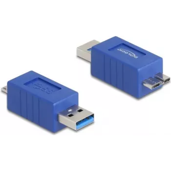 Adaptador de cabo DeLOCK 67214 USB Type-A para USB Micro-B azul