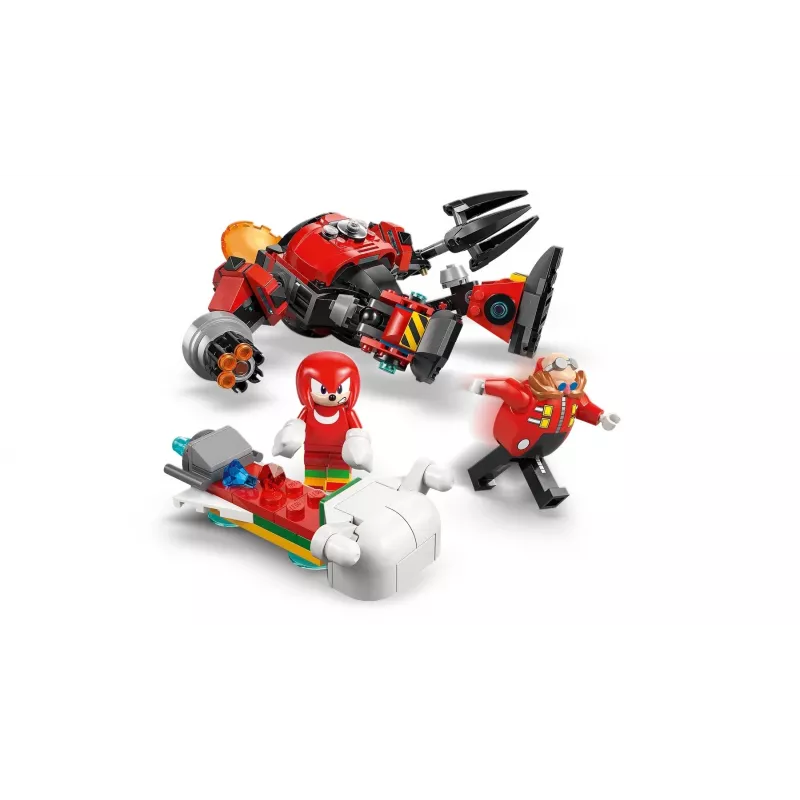 Conjunto de brinquedo de construção LEGO Sonic the Hedgehog 77005 Knuckles vs Dr Eggman Egg Crusher Mech, 350 peças, idade 8+