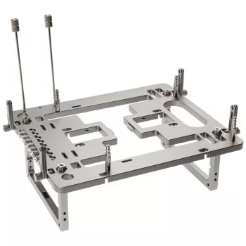 Streacom Benchtable BC1 Mini V2 titânio — benchtable compacta com compatibilidade ATX