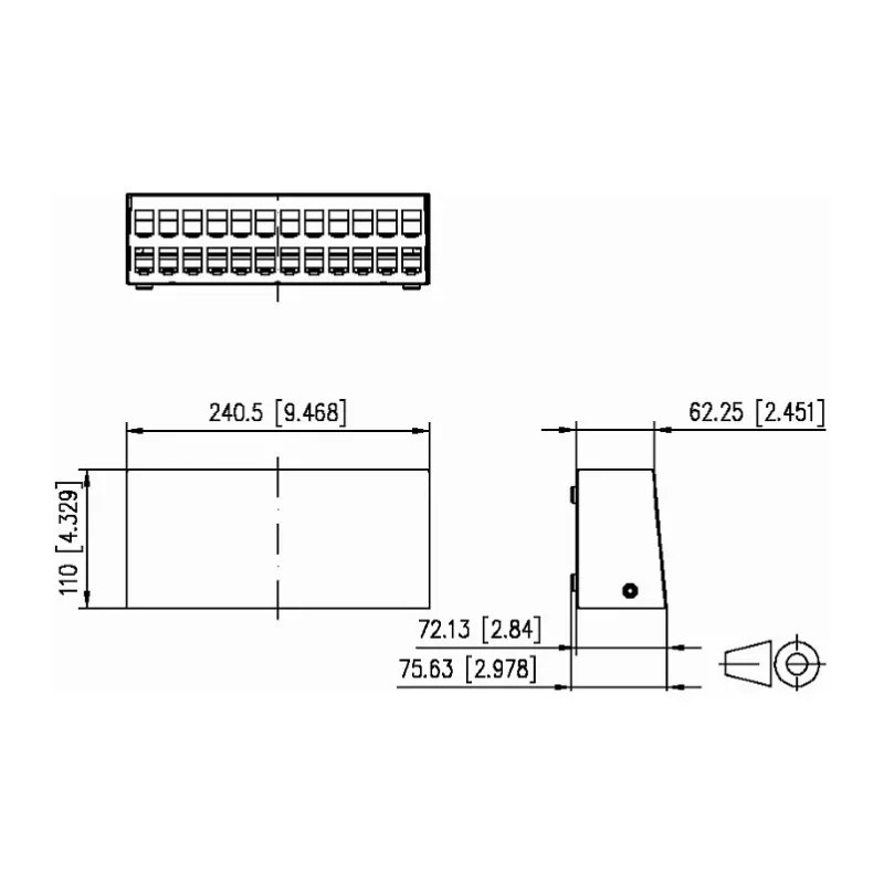 Metz Connect - Caixa para patch panel - montagem à superfície - Branco puro, RAL 9010 - 24 portas (130861-2402-E)