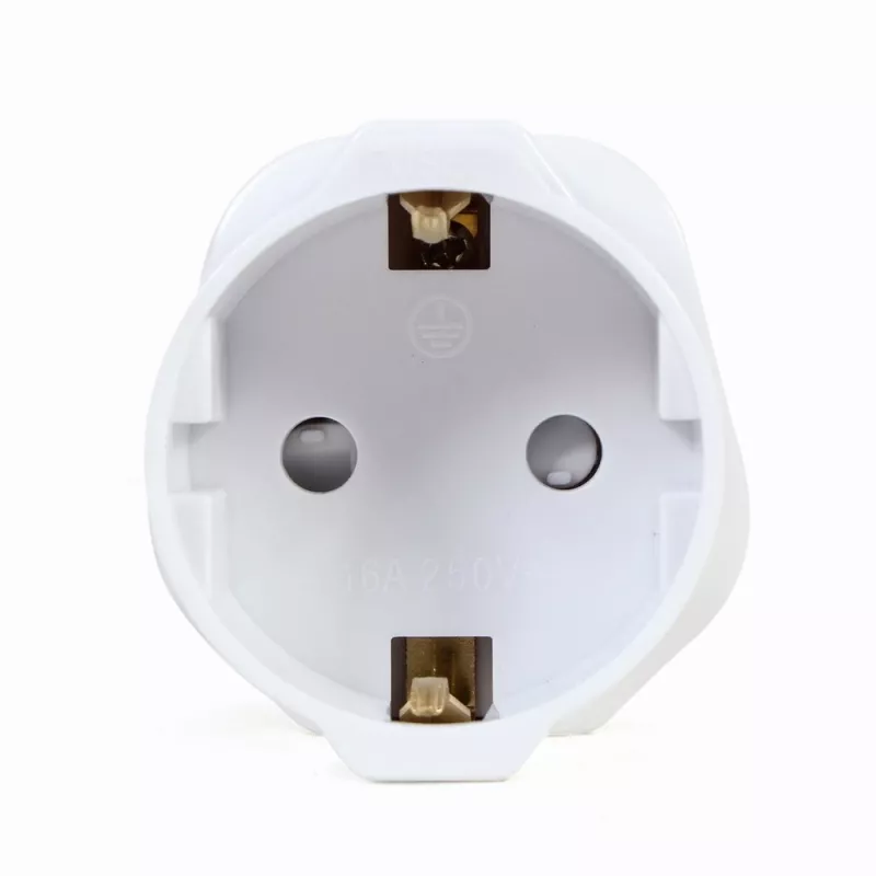 Gembird A-AC-EUFUKM-01 adaptador de corrente AC, tomada EU-Schuko para ficha UK, 13 A