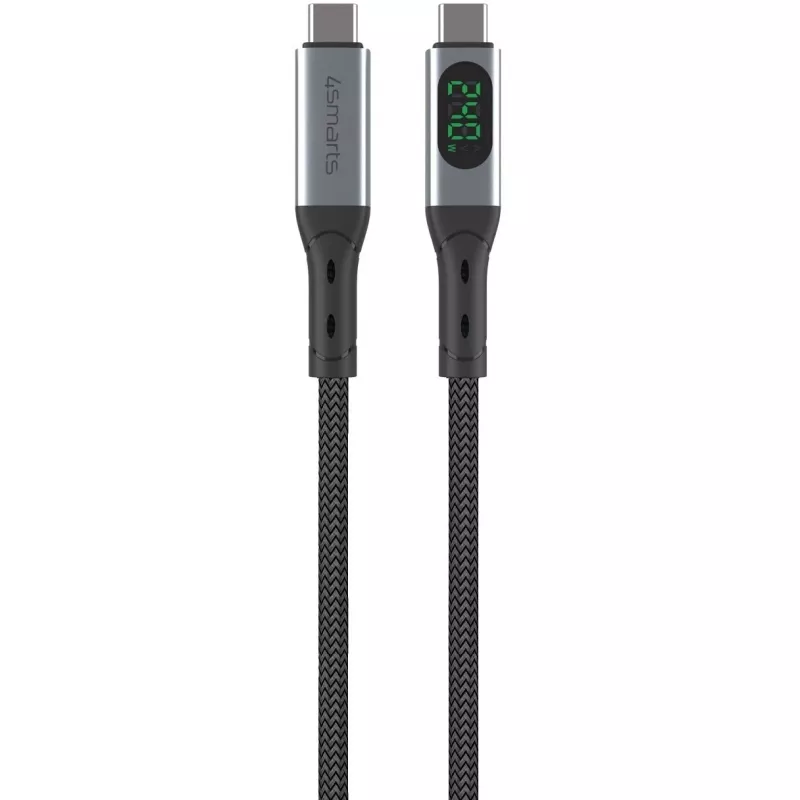 Cabo USB 4smarts 541438 USB4 Gen 2x2 1,5 m USB-C preto cinzento