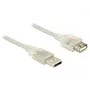 Cabo USB DeLOCK 83881 USB 2.0 1 m USB A transparente