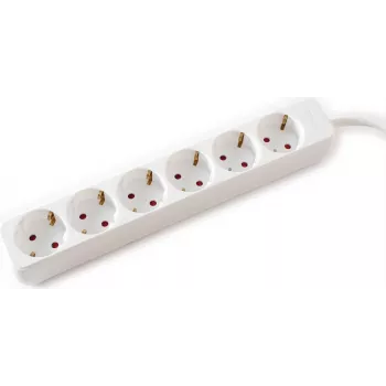 VALUE Régua de tomadas 6 vias sem interruptor, branco, 3m (19.99.1081)