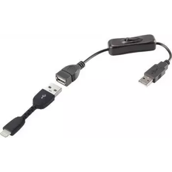 Cabo USB Renkforce RF-3346622 USB 2.0 USB-A para Apple Lightning 30 cm preto