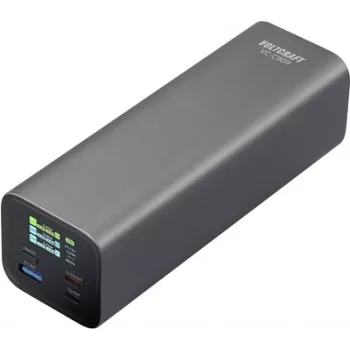 Powerbank VOLTCRAFT VC-C909 27000 mAh USB PD 3.1 Li-Ion preto-prateado com ecrã de estado (VC-16003645)