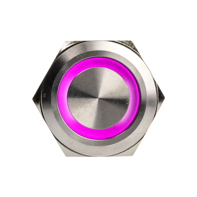 Interruptor de pressão antivandalismo DimasTech PD197 25 mm anel Silverline