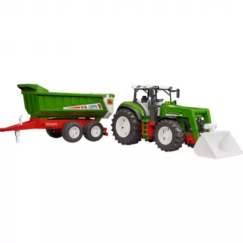 Atrelado basculante frontal BRUDER BR-03452 para trator Roadmax – acessório de brincar, compatível com tratores Roadmax