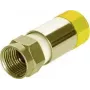 Ficha coaxial tipo F Megasat 1200377 latão 7,3 mm