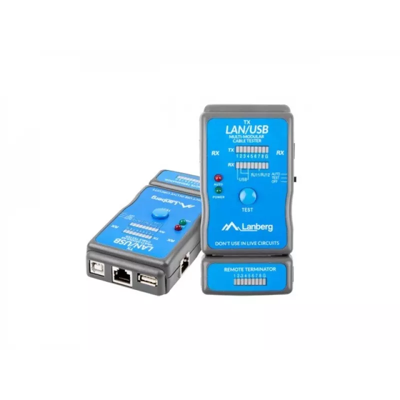 Testador de cabos de rede Lanberg NT-0403 testador PoE azul