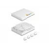 Caixa de ligação de fibra ótica DeLOCK FTTH montagem na parede 4 x SC Simplex LC Duplex branco