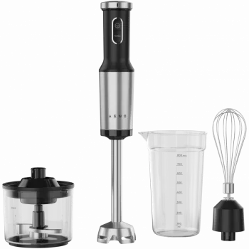 Batedeira manual, 1200 W, em CB, preto, lâmina dente de tigre, batedor, picadora, copo