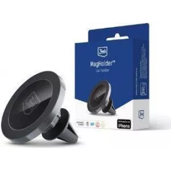 Suporte para automóvel 3MK MagHolder para telemóvel smartphone preto