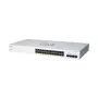 Switch PoE Gigabit L2 gerido Cisco CBS220-24FP-4G — 24x Gigabit RJ-45, PoE, 56 Gbit/s, MAC 8192, montagem em rack
