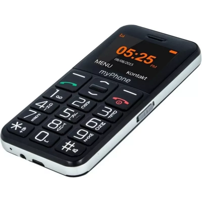 myPhone Halo Easy telemóvel, TFT de 1,77 polegadas, Single SIM, Bluetooth, 1000 mAh, preto