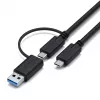 Dock com fios Satechi Triple 4K Display preto prateado 4K Ultra HD 60 Hz