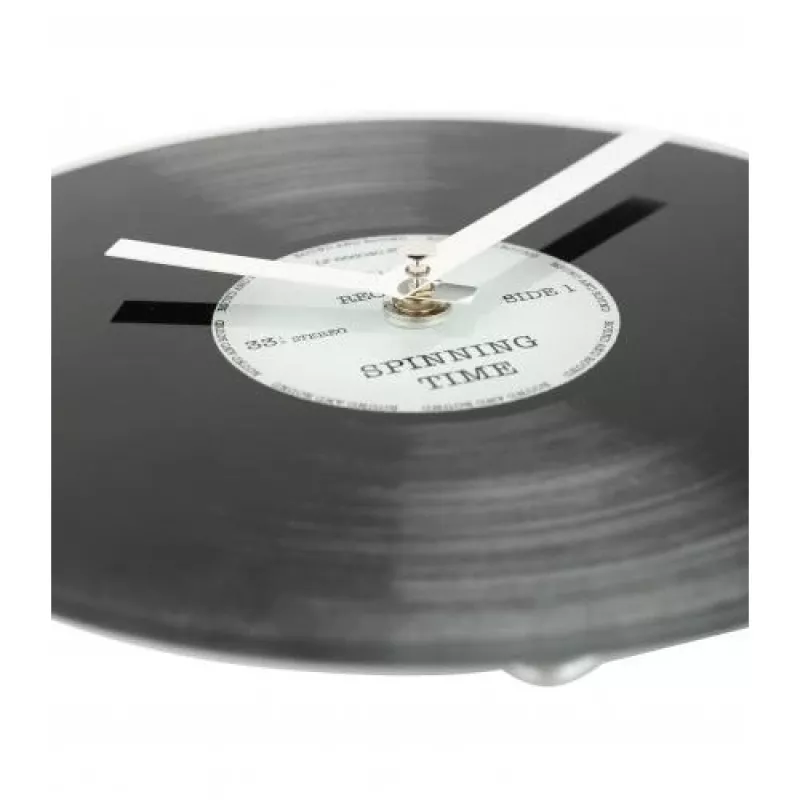 Relógio de parede NeXtime 5163 Little Spinning Time, Ø20 cm, preto