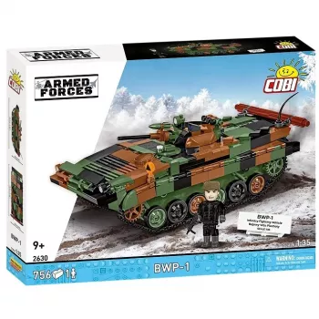 Conjunto de blocos Cobi Armed Forces BWP-1 2630 — conjunto modelo do veículo blindado anfíbio polaco-ucraniano