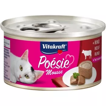 Comida húmida para gatos Vitakraft Poésie Mousse vaca 85 g — mousse de porção individual com vaca, alimento completo