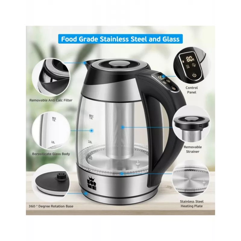 Chaleira elétrica Forme FKG-448 1,7 l 2200 W preto