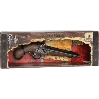 Pistola de pirata de metal brinquedo Pulio modelo 15541/0 com design realista