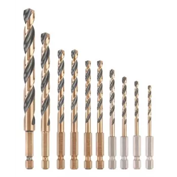 Conjunto de brocas para metal DeWalt DT20620-QZ 10 peças HEX 1/4