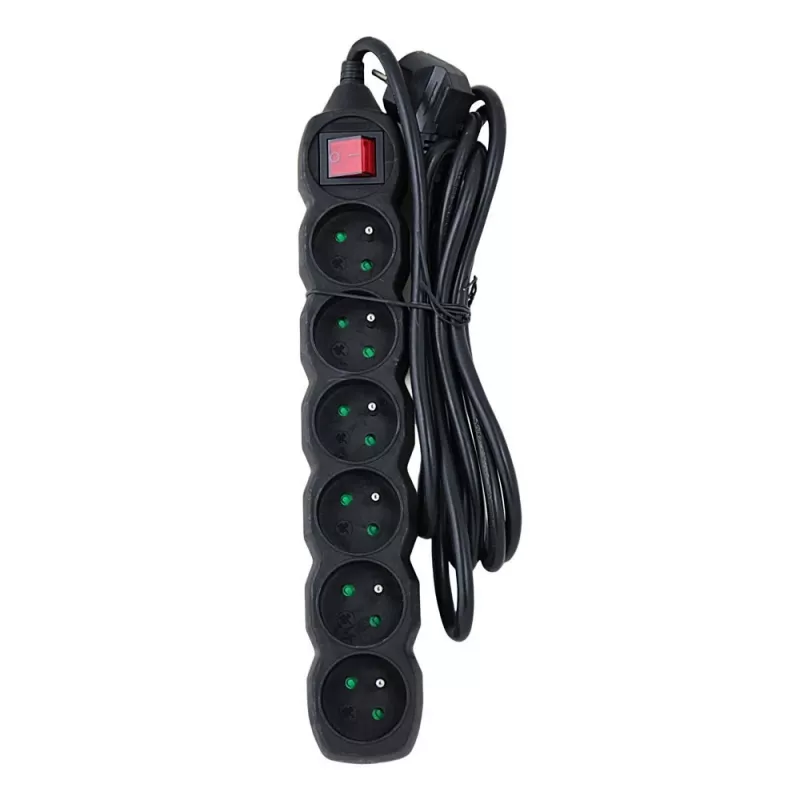 Extensão de energia Esperanza ELK218K 3 m 6 tomada(s) AC interior preto