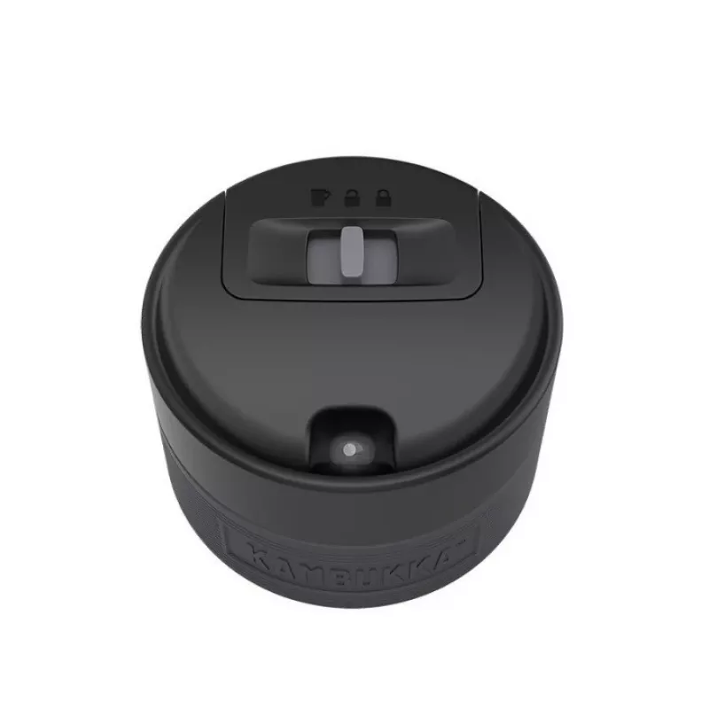 Caneca térmica Kambukka Etna 300 ml Pitch preto — caneca de viagem isolada, aço inoxidável, à prova de fugas, 300 ml