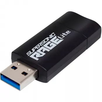 Pen drive PATRIOT Rage Lite 512GB 120 MB/S USB 3.2 retrátil preto (PEF512GRLB32U)
