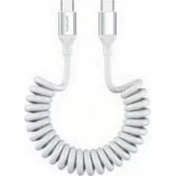 Cabo espiral USB-C 4smarts 100W branco (4S541600)