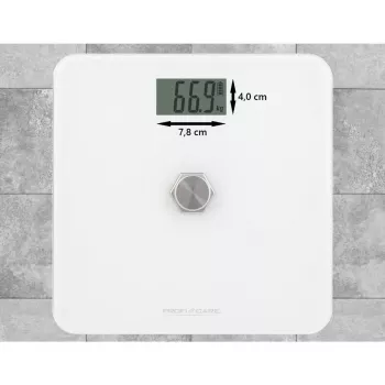 Balança de pessoas eletrónica Profi-Care PC-PW 3112 — capacidade 180 kg, precisão 100 g, 310×310×44 mm, visor LCD