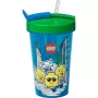 Copo com palhinha Room Copenhagen LEGO Iconic Boy Azul-claro (azul/verde, 500 ml)