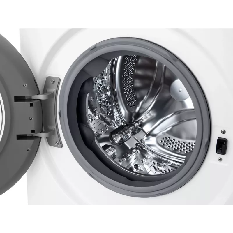 LG | Máquina de lavar roupa | F2WR508SWW | Classe de eficiência energética A-10% | Carga frontal | Capacidade de lavagem 8 kg | 1200 rpm | Profundidade 47,5 cm | Largura 60 cm | Visor | LED | Função vapor