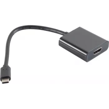 Adaptador de cabo de vídeo S/CONN 14-05001 0,2 m USB Type-C para HDMI Type-A preto