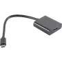 Adaptador de cabo de vídeo S/CONN 14-05001 0,2 m USB Type-C para HDMI Type-A preto