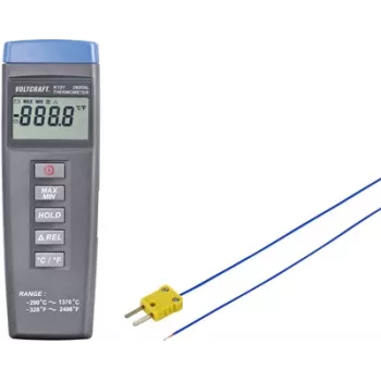 VOLTCRAFT K101 + TP 202 Termómetro -200 a +1370 °C sonda tipo K