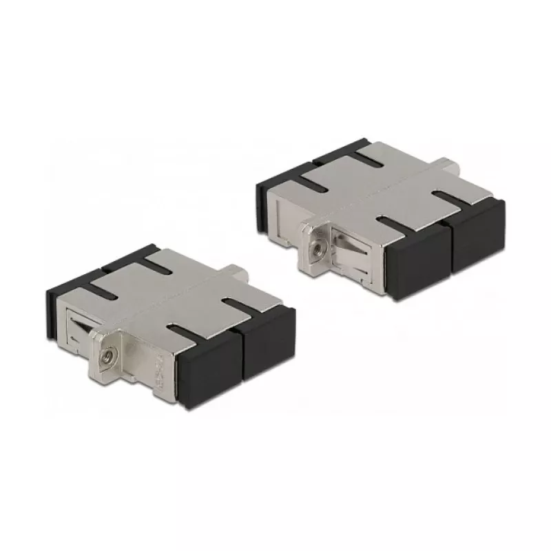Acoplador de fibra ótica SC Duplex fêmea para SC Duplex fêmea monomodo metal DeLOCK 86873