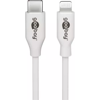 Goobay | Cabo de carregamento e sincronização Lightning - USB-C | USB-C para Lightning Apple Lightning macho (8 pinos) | USB-C macho